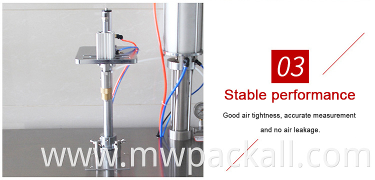 Semi-automatic Binary Packing Aerosol Filling Machine / aerosol spray can filling machine